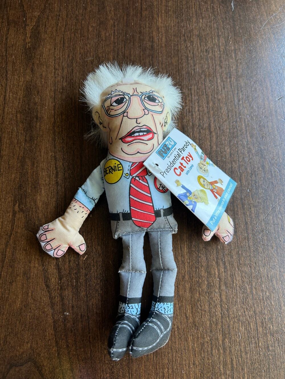 Fuzzu Bernie Political Parody Small Cat Toy